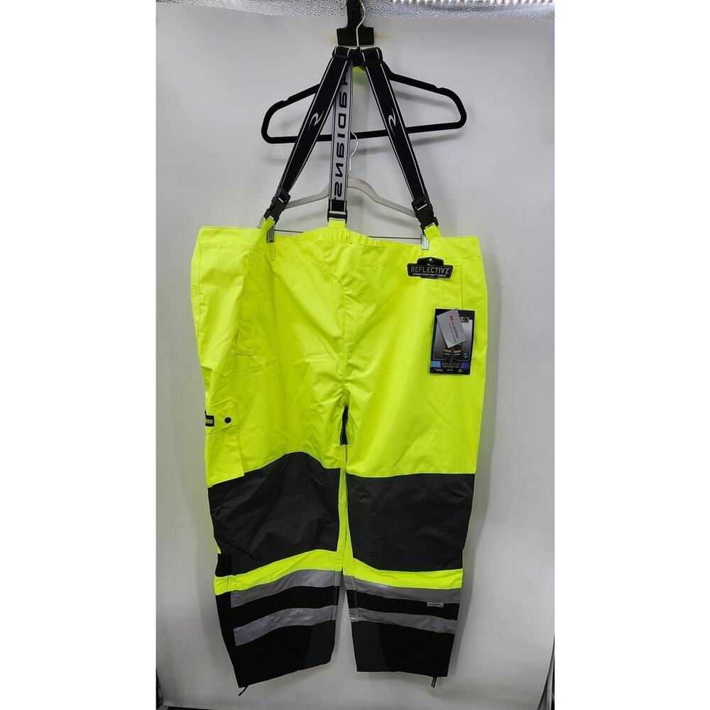 New NWT Radians Reflectivz High Visibility Bibs Overalls Size 5X Waterproof